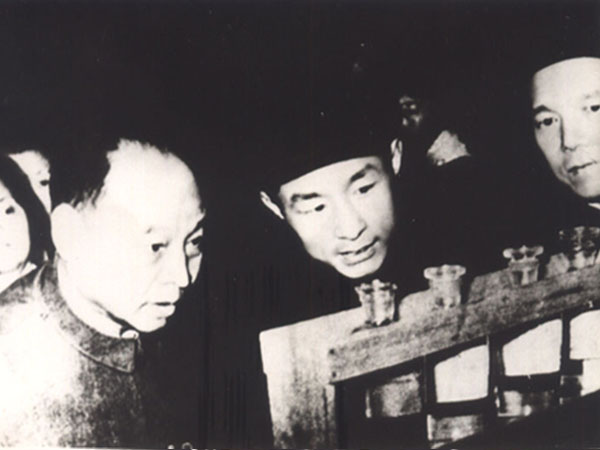 彭真同志视察自贡盐化生产情况